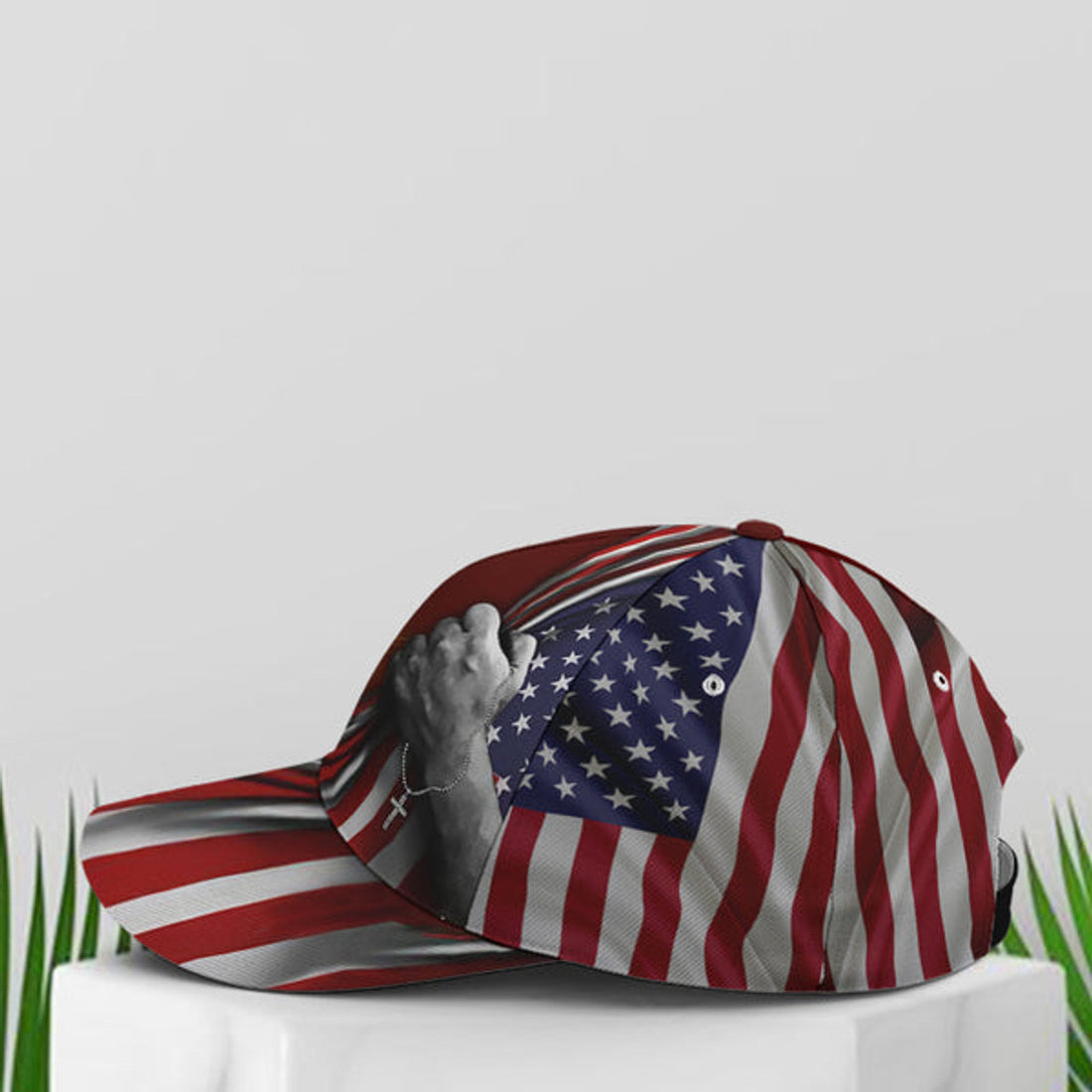 FUNSTUFFPRINT Custom One Nation Under God Eagle American Flag Baseball Cap Patriotic Classic Cap