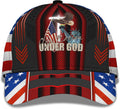 FUNSTUFFPRINT One Nation Under God Eagle On Liberty Statue Usa Flag And Cross All Over Print Baseball Cap - Christian Hats For Men Women
