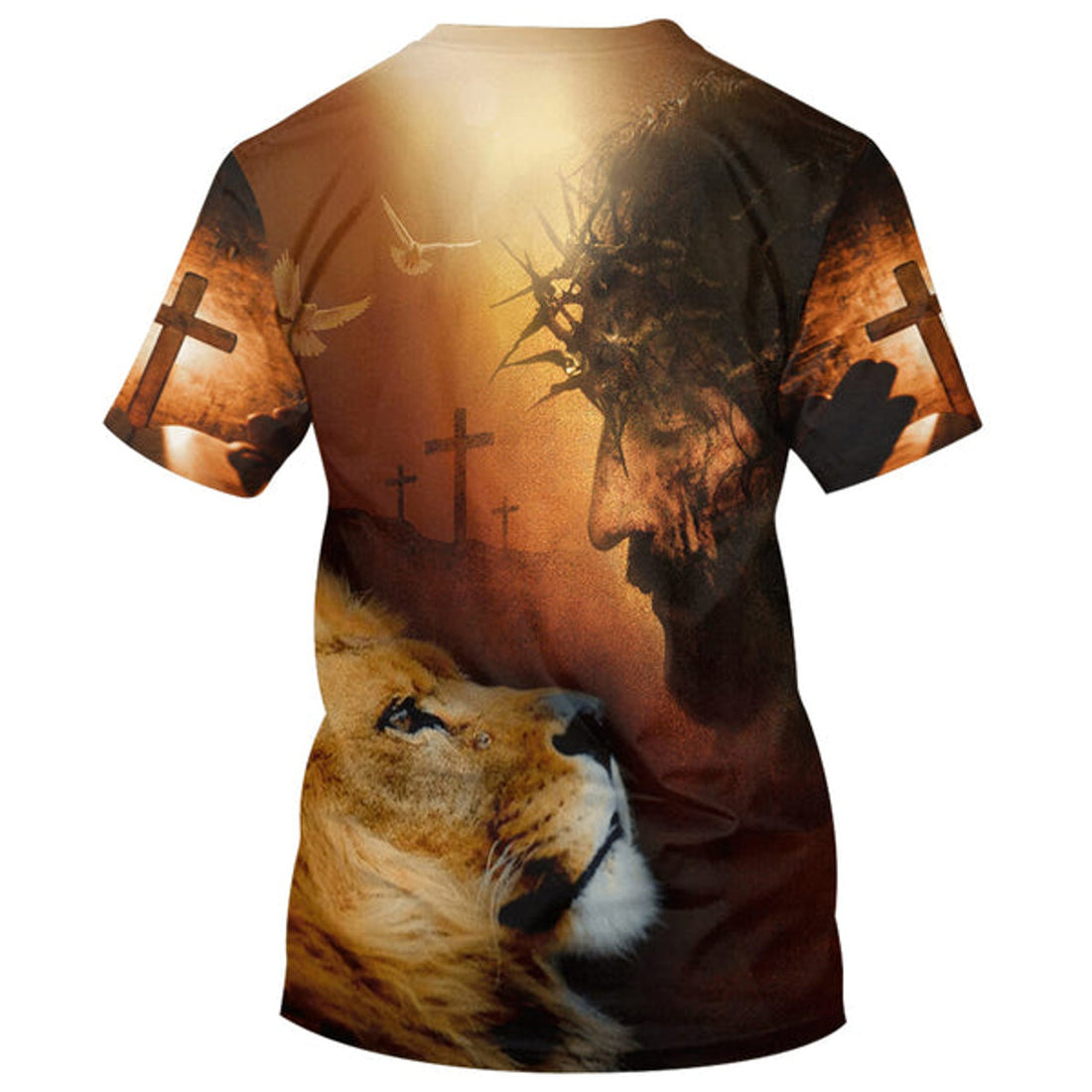 FUNSTUFFPRINT One Nation Under God Jesus Christian 3D T-shirt