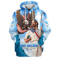 FUNSTUFFPRINT 3D One Nation Under God Jesus Holding Earth Hoodies Jesus 3D Hoodie and Zip Hoodie