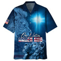 One Nation Under God Lion Hawaiian Shirts - Christian Hawaiian Shirt - Hawaiian Shirts For Men