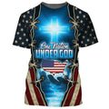 FUNSTUFFPRINT One Nation Under God Patriotic Christian 3D T-shirt
