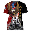 FUNSTUFFPRINT One Nation Under God Patriotic Eagle American Flag 3D All Over Printed Shirt for Men and Women
 3D T-shirt