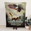 FUNSTUFFPRINT Sherpa Fleece Blanket - One Nation Under God Blanket