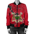 FUNSTUFFPRINT Ontario Christmas Coat Of Arms Women Bomber Jacket Style 3D Bomber Jacket