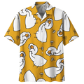 Orange Duck Background Hawaiian Shirt
