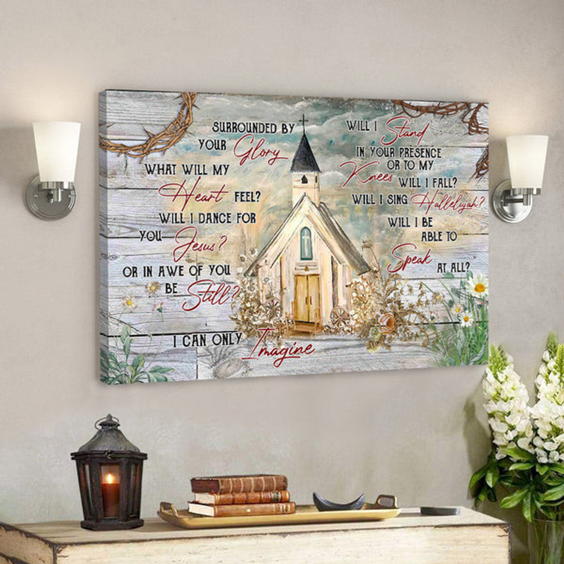 I Can Only Imagine - Church - Jesus Pictures - Jesus Canvas - Christian Canvas Prints - Faith Canvas - Bible Verse Canvas 