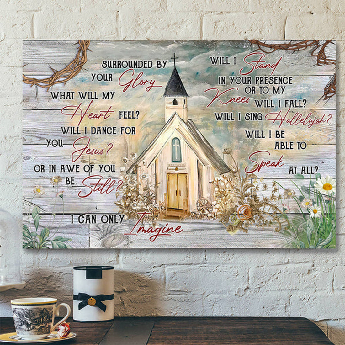 I Can Only Imagine - Church - Jesus Pictures - Jesus Canvas - Christian Canvas Prints - Faith Canvas - Bible Verse Canvas 