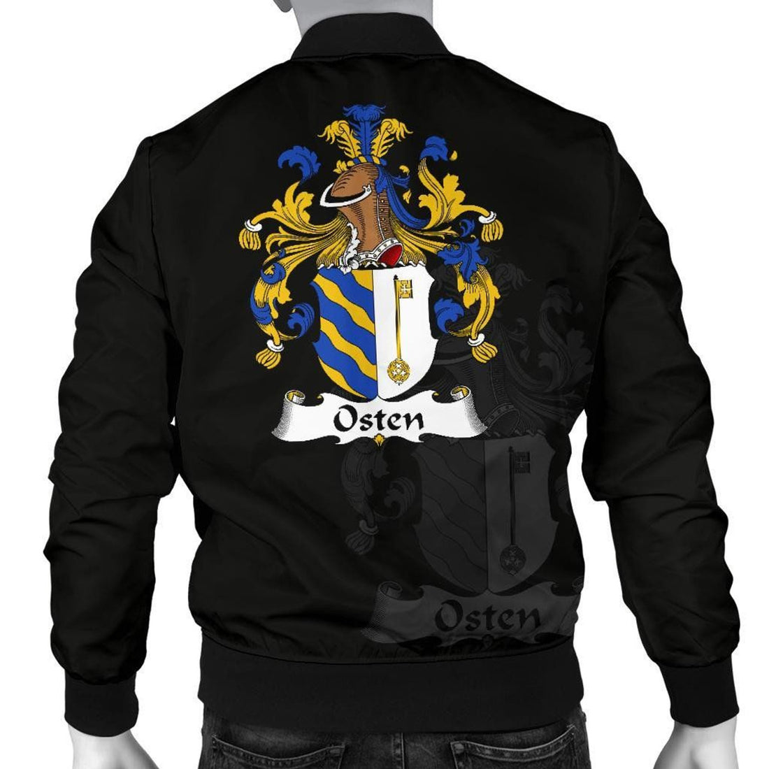 FUNSTUFFPRINT Osten Germany Men's Bomber Jacket - German Family Crest 3D Bomber Jacket