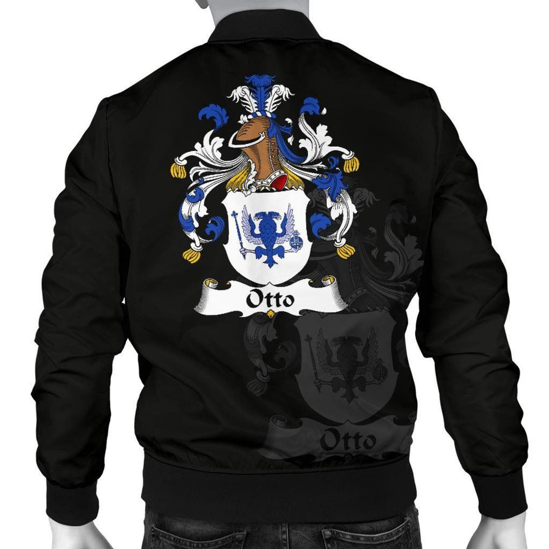 FUNSTUFFPRINT Otto Germany Men's Bomber Jacket - German Family Crest 3D Bomber Jacket