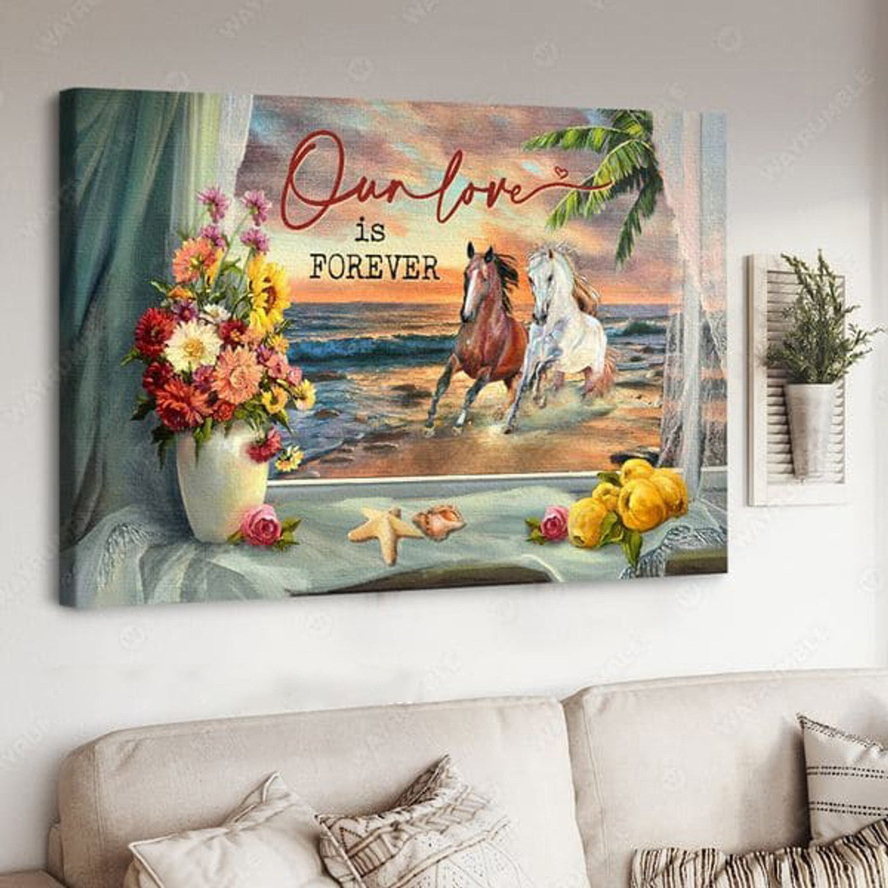 Our Love Is Forever, Horse Poster Poster and Canvas
