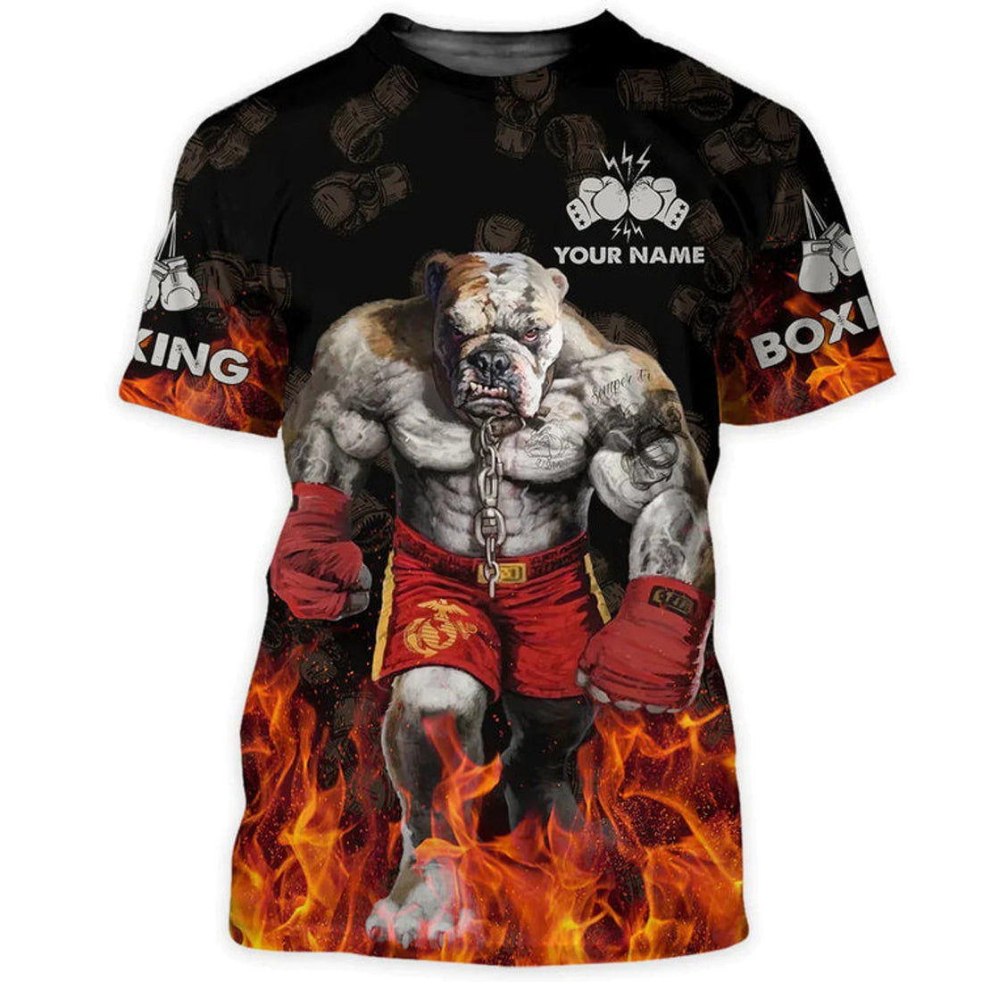 Custom Funny Boxing Bulldog Tshirt, Bull Dog Boxing Hoodie Men Women, Boxing Lover Gift, Pet Love Gift