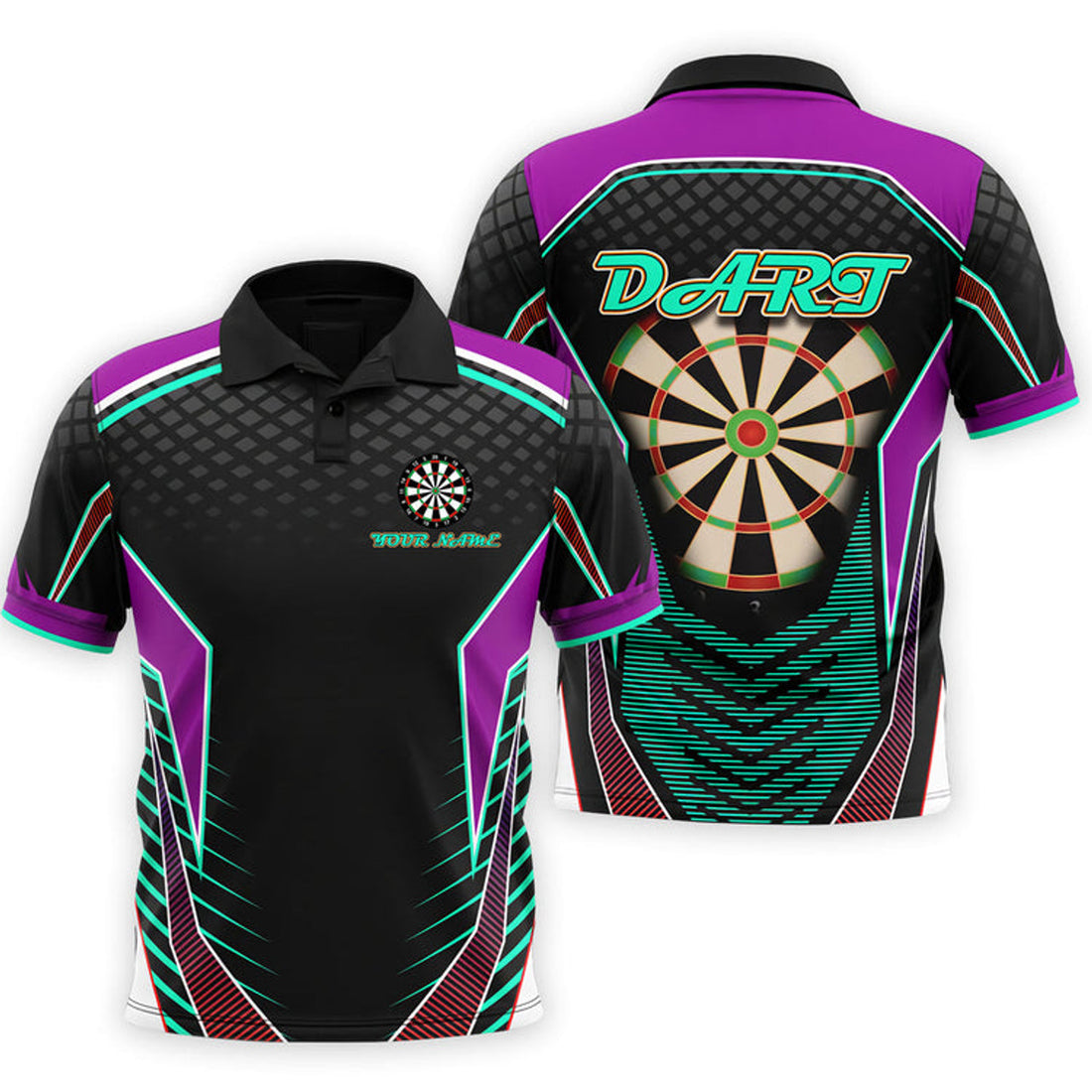 Custom 3D All Over Print Dart Polo Shirt For Men Women, Uniform Team Dart Shirt