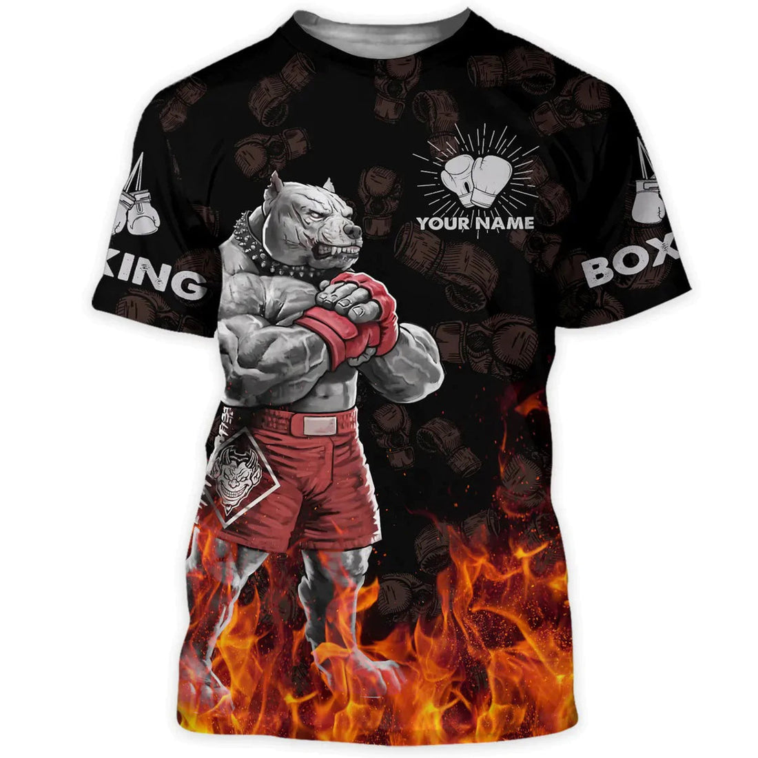 Custom Personalized Pitbull Boxing Hoodie, Boxing Sweatshirt, Funny Boxing T Shirt, Gift For Dog Lovers