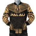 FUNSTUFFPRINT Palau Polynesian Chief Men's Bomber Jacket - Gold Version - 3D Bomber Jacket