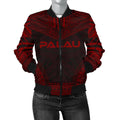 FUNSTUFFPRINT Palau Polynesian Chief Women'S Bomber Jacket - Red Version - 3D Bomber Jacket