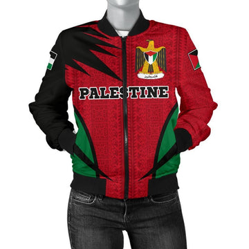 FUNSTUFFPRINT Palestine Bomber Active Women 3D Bomber Jacket