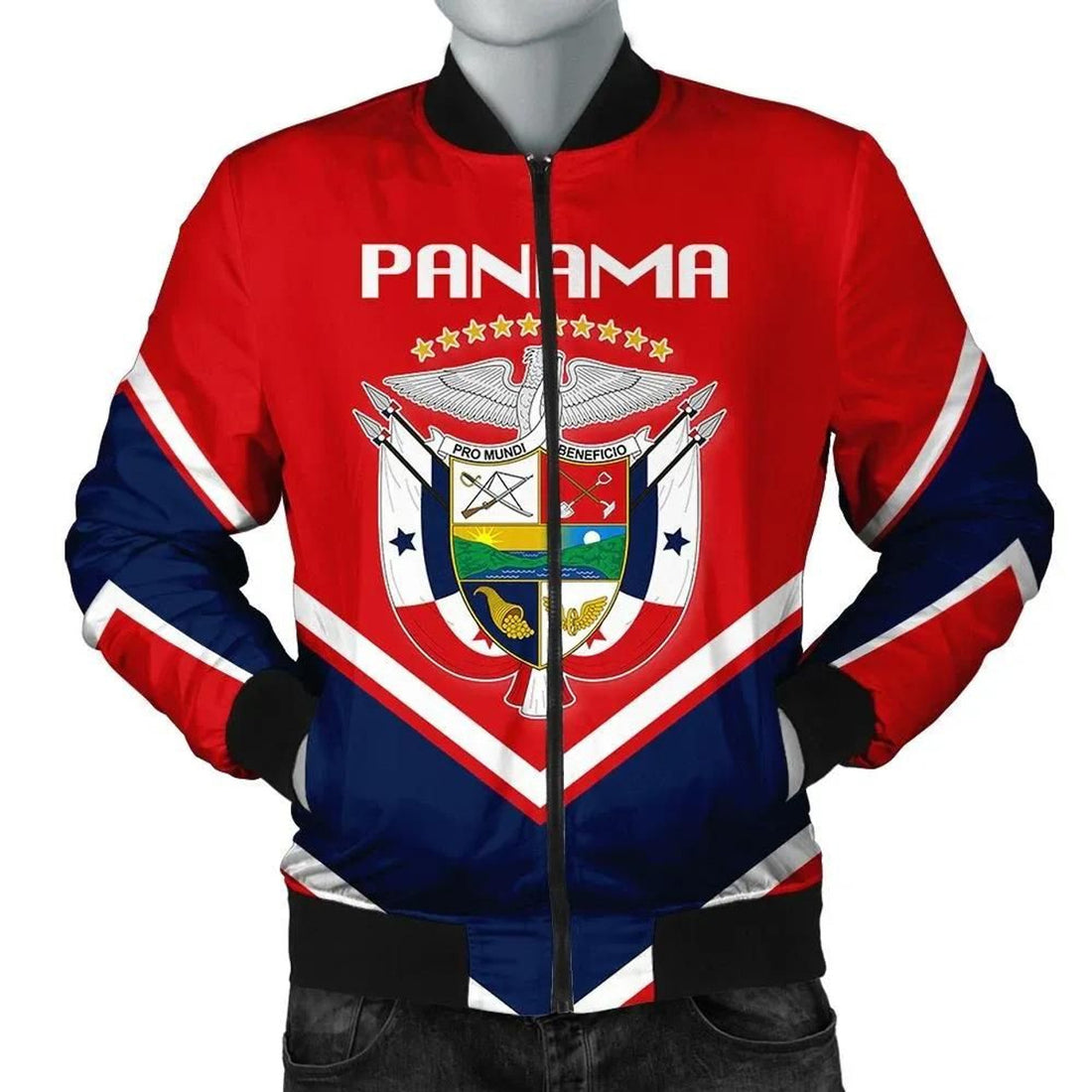 FUNSTUFFPRINT Panama Coat Of Arms Men Bomber Jacket Lucian Style 3D Bomber Jacket