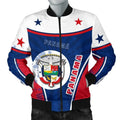FUNSTUFFPRINT Panama Men Bomber Jacket Circle Stripes Flag Version 3D Bomber Jacket
