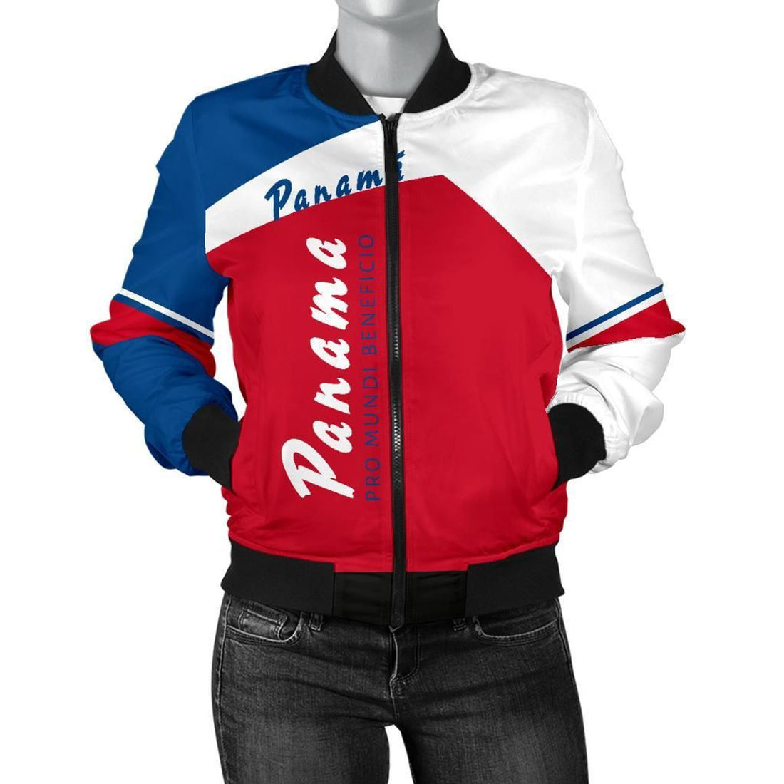 FUNSTUFFPRINT Panama Women's Bomber Jacket - Vera Jacket - 3D Bomber Jacket