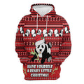 FUNSTUFFPRINT 3D Panda Christmas All Over 3D Hoodie and Zip Hoodie