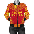 FUNSTUFFPRINT Papua New Guinea Flag Polynesian Chief Women'S Bomber Jacket - 3D Bomber Jacket