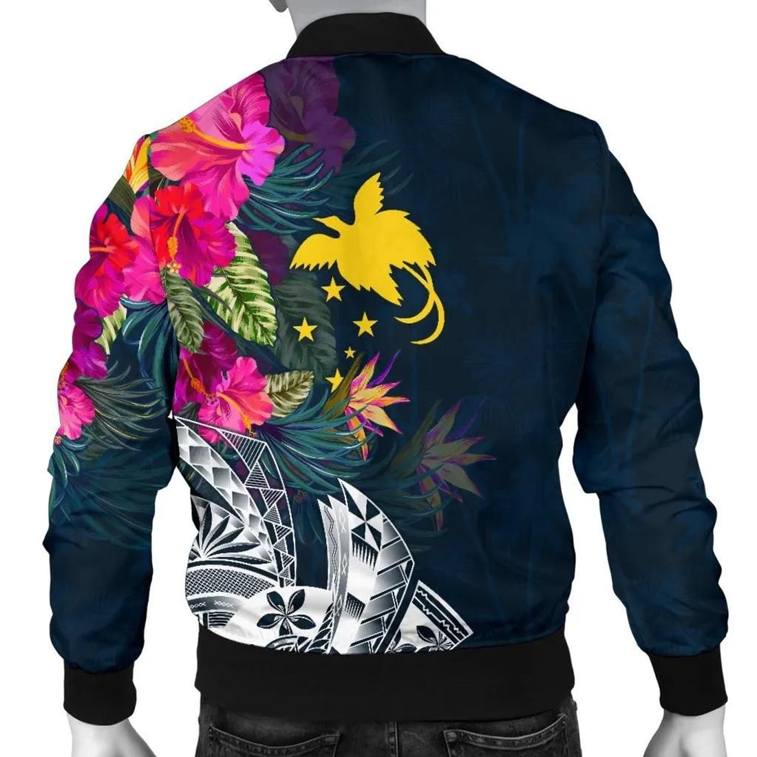 FUNSTUFFPRINT Papua New Guinea Men's Bomber Jacket - Summer Vibes - 3D Bomber Jacket