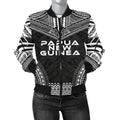 FUNSTUFFPRINT Papua New Guinea Polynesian Chief Women'S Bomber Jacket - Black Version - 3D Bomber Jacket