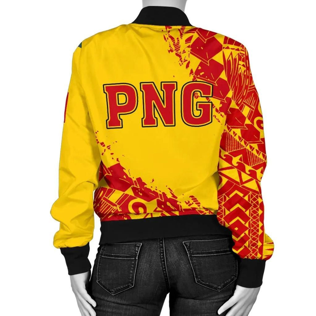 FUNSTUFFPRINT Papua New Guinea Women's Bomber Jacket - Nora Style 3D Bomber Jacket