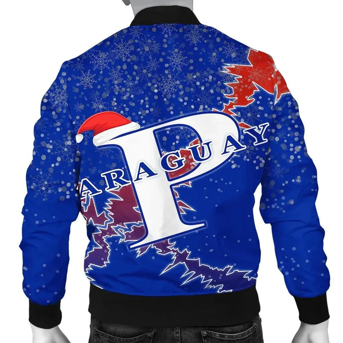 FUNSTUFFPRINT Paraguay Christmas Coat Of Arms Men Bomber Jacket Style 3D Bomber Jacket