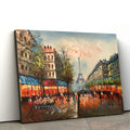 Paris Cityscape Painting Canvas Wall Art - Canvas Wall Decor - Home Decor Living Room