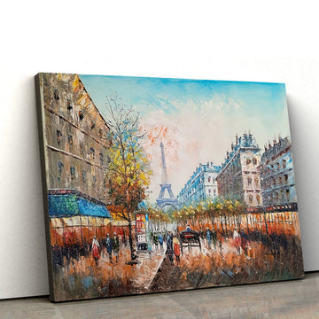 Paris Oil Painting Canvas Wall Art - Canvas Wall Decor - Home Decor Living Room