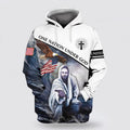 FUNSTUFFPRINT 3D Patriot Eagle Flag One Nation Under God Jesus Cross 3D Hoodie and Zip Hoodie