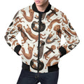 FUNSTUFFPRINT Pattern Print Dachshund Wiener Dog Mens 3D Bomber Jacket