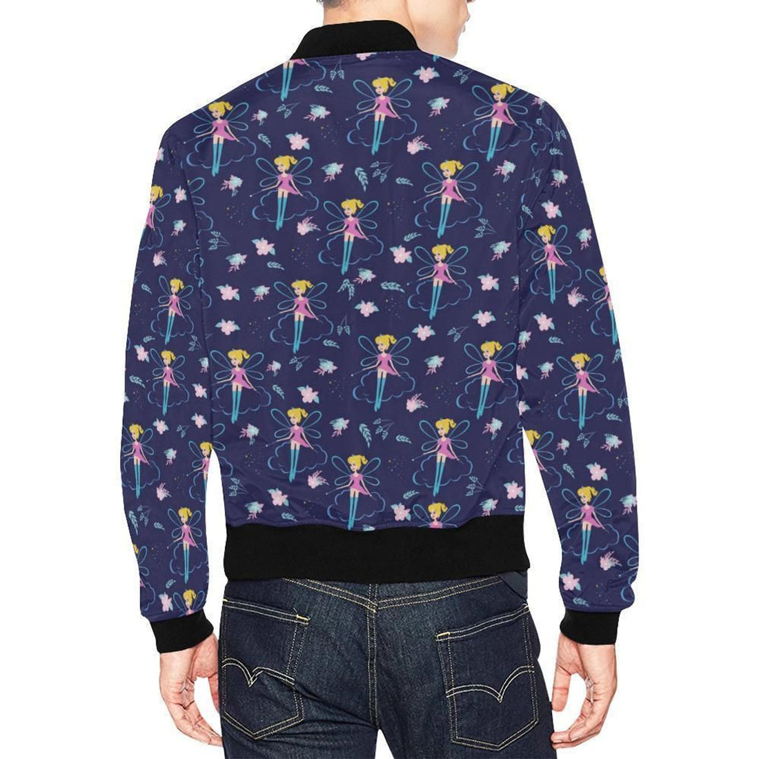 FUNSTUFFPRINT Pattern Print Fairy Mens 3D Bomber Jacket