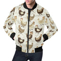FUNSTUFFPRINT Pattern Print Farm Chicken Hen Mens 3D Bomber Jacket