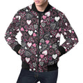 FUNSTUFFPRINT Pattern Print Heart Mens 3D Bomber Jacket