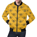 FUNSTUFFPRINT Pattern Print Honey Bee Diagram Gifts Mens 3D Bomber Jacket