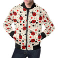 FUNSTUFFPRINT Pattern Print Ladybug Mens 3D Bomber Jacket