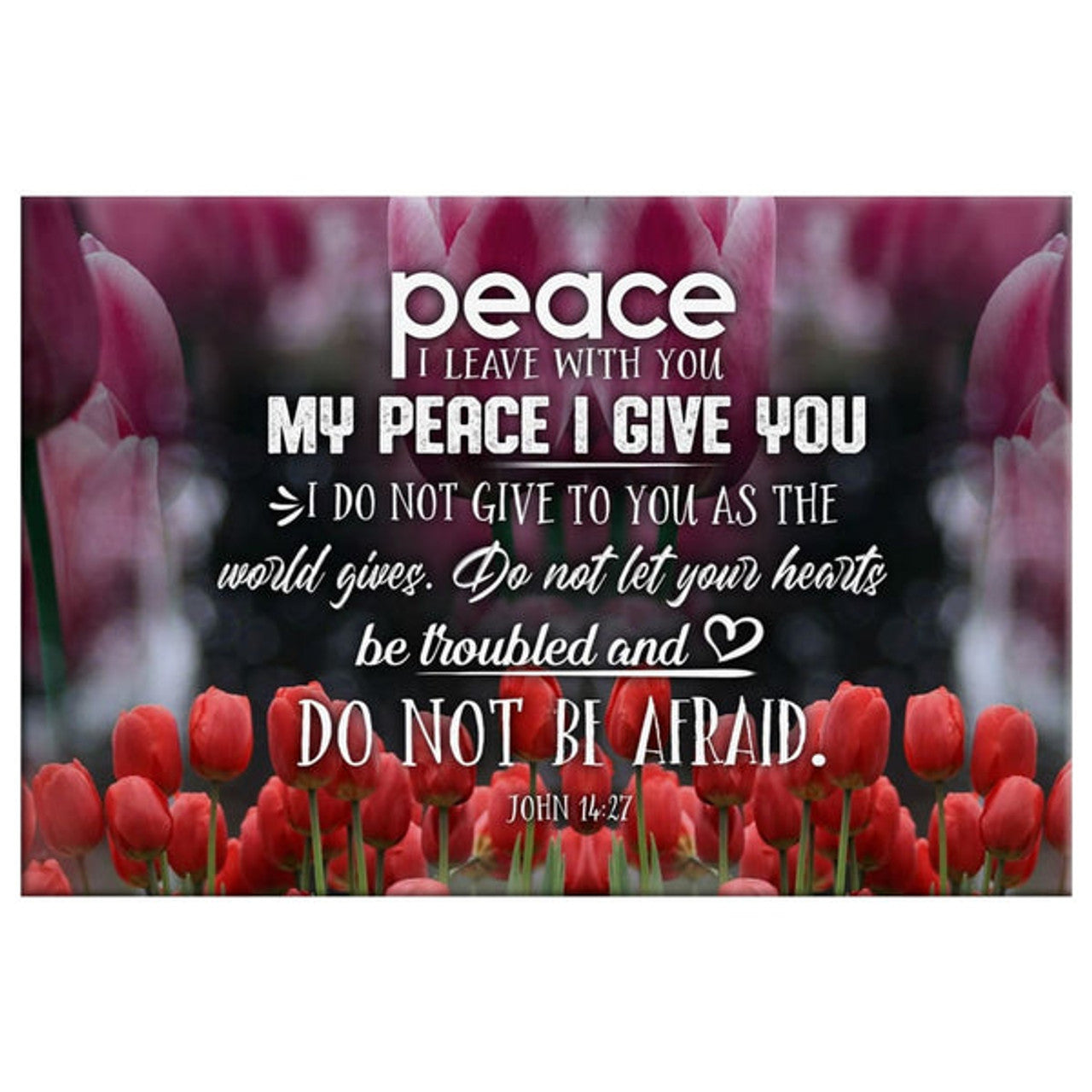 Peace I Leave With You John 1427 Christian Wall Art Canvas
