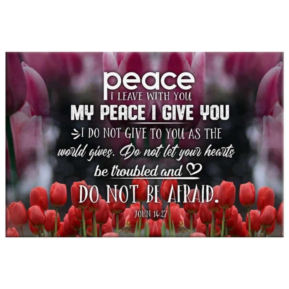 Peace I Leave With You John 1427 Christian Wall Art Canvas