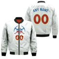 FUNSTUFFPRINT Personalized Any Name 00 Devner Nuggets 2020-21 Earned Edition White Jersey Inspired Styel 3D Bomber Jacket