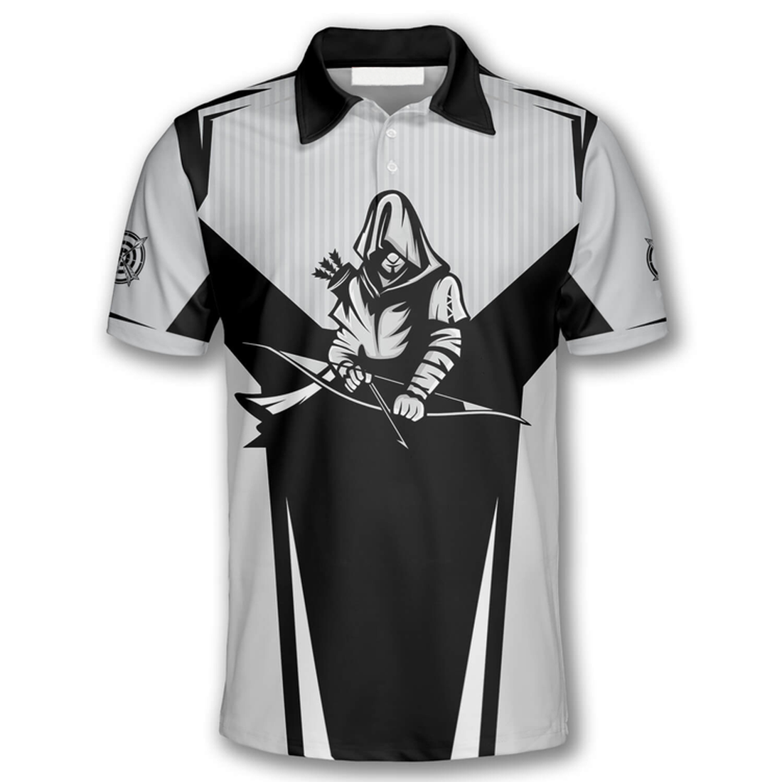 Custom Archer Black White Version Custom Archery Shirts For Men, Personalized Archery Shirt