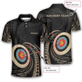 Custom 3D All Over Print Archery Golden Tribal Custom Archery Shirts For Men, Archery Team Uniform