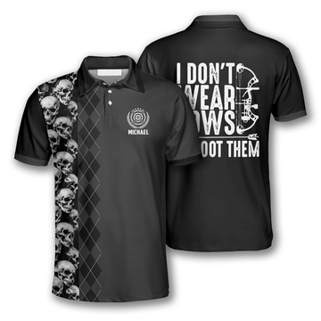 Custom I Don't Wear Bows I Shoot Them Custom Archery Shirts for Men, Personalized Archery Polo Shirt
