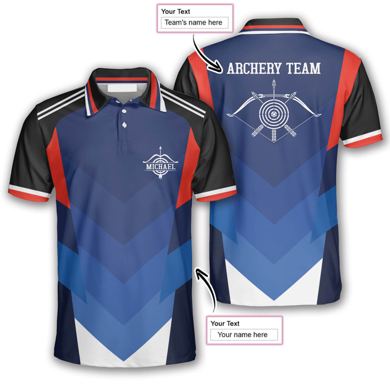 Custom 3D All Over Print Archery Superior Custom Archery Polo Shirts For Men, Idea Gift for Archery Lover