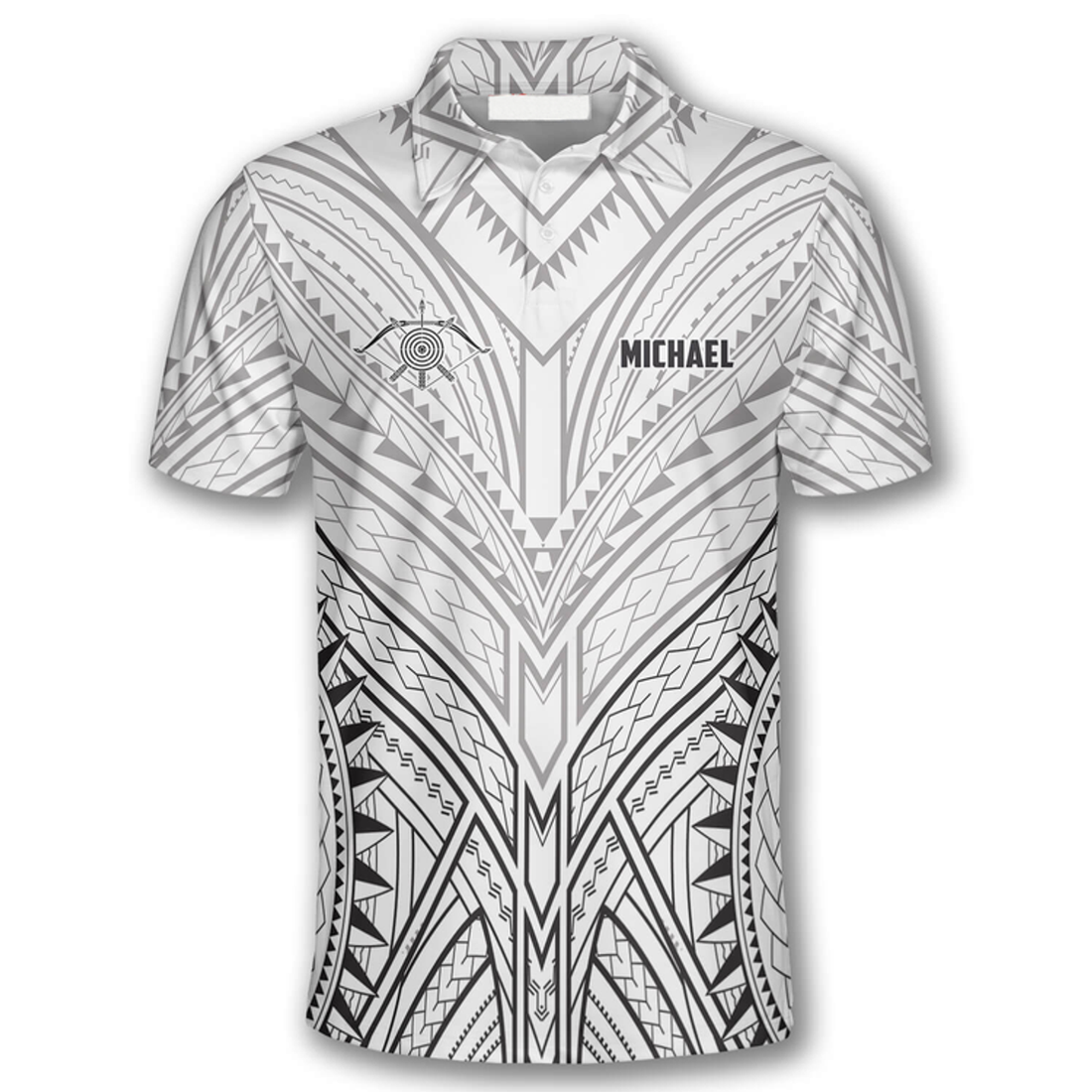 Personalized Archery Target White Tribal Custom Archery Shirts For Men, Gift For Team Archery Shirt