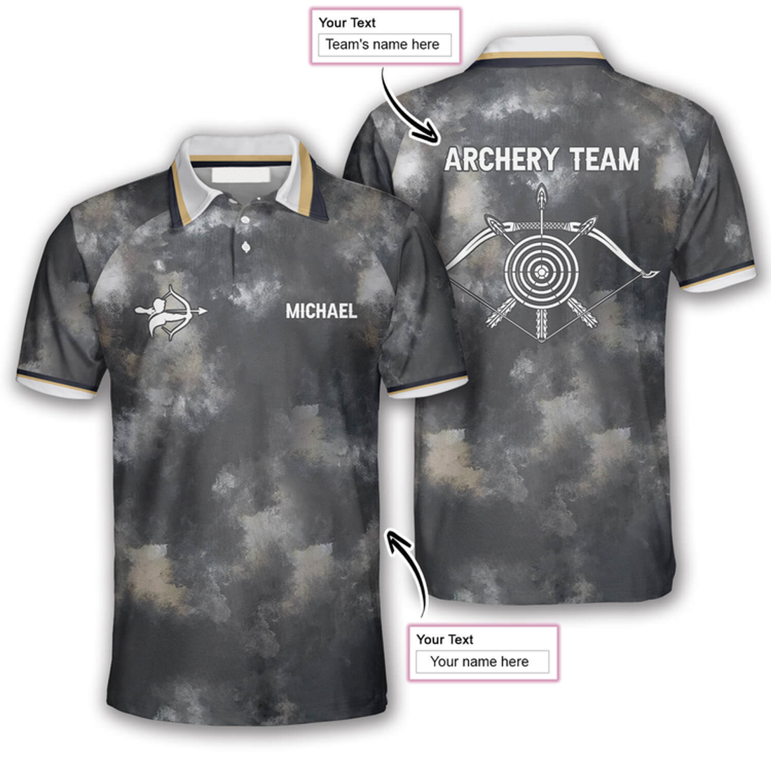 Custom 3D All Over Print Archery Tie Dye Pattern Custom Archery Shirts For Men, Idea Gift For Archery Lover