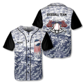 Custom American Camo Custom Baseball Jersey, Personalized Name for Baseball Team, Baseball Jersey Shirt