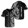 Custom Athlete BW Tribal Custom Baseball Jersey, Best Shirt for Baseball Lover, Gift for Men